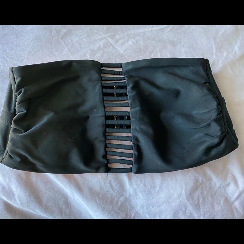 Black swimsuit bandeau top